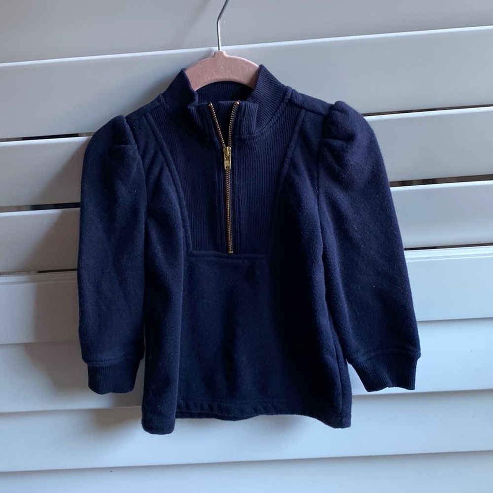 Navy blue quarter zip Janie and jack sweater